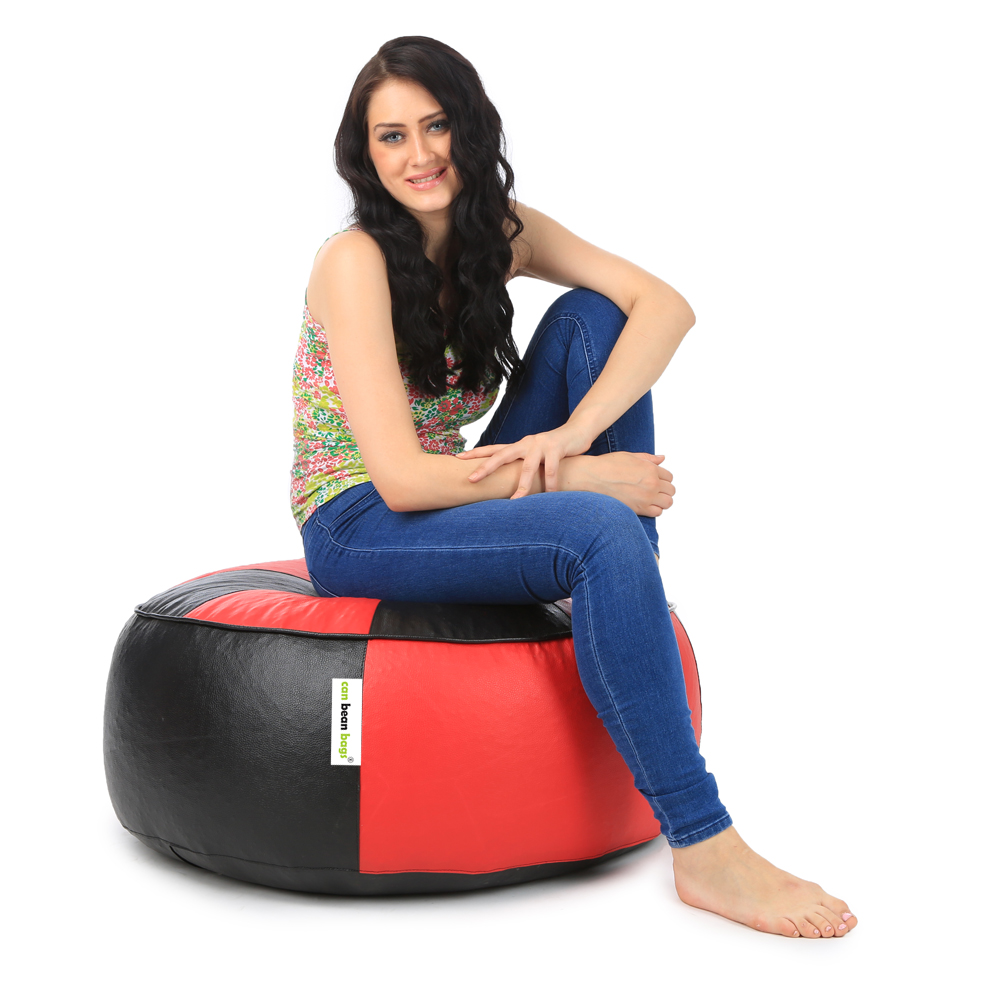 Can Bean Bags Art Leather Pouf Filled With Beans